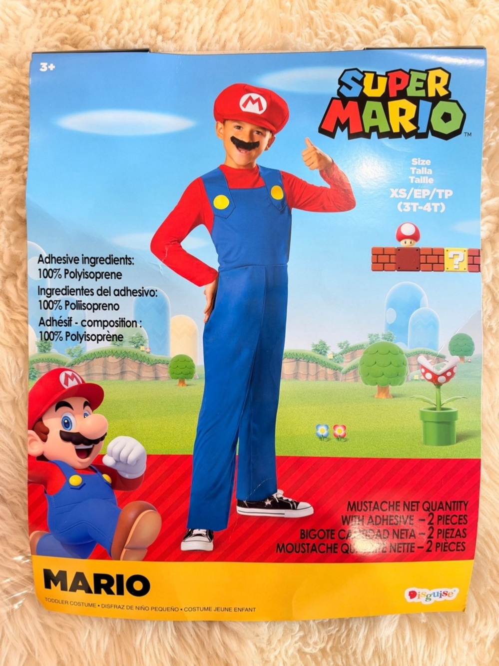 Nintendo Super Mario costume Boys XS 3T/4T